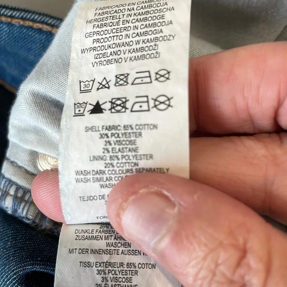 💰Denim & Co medium wash straight leg high rise jeans size 12 - Picture 6 of 7